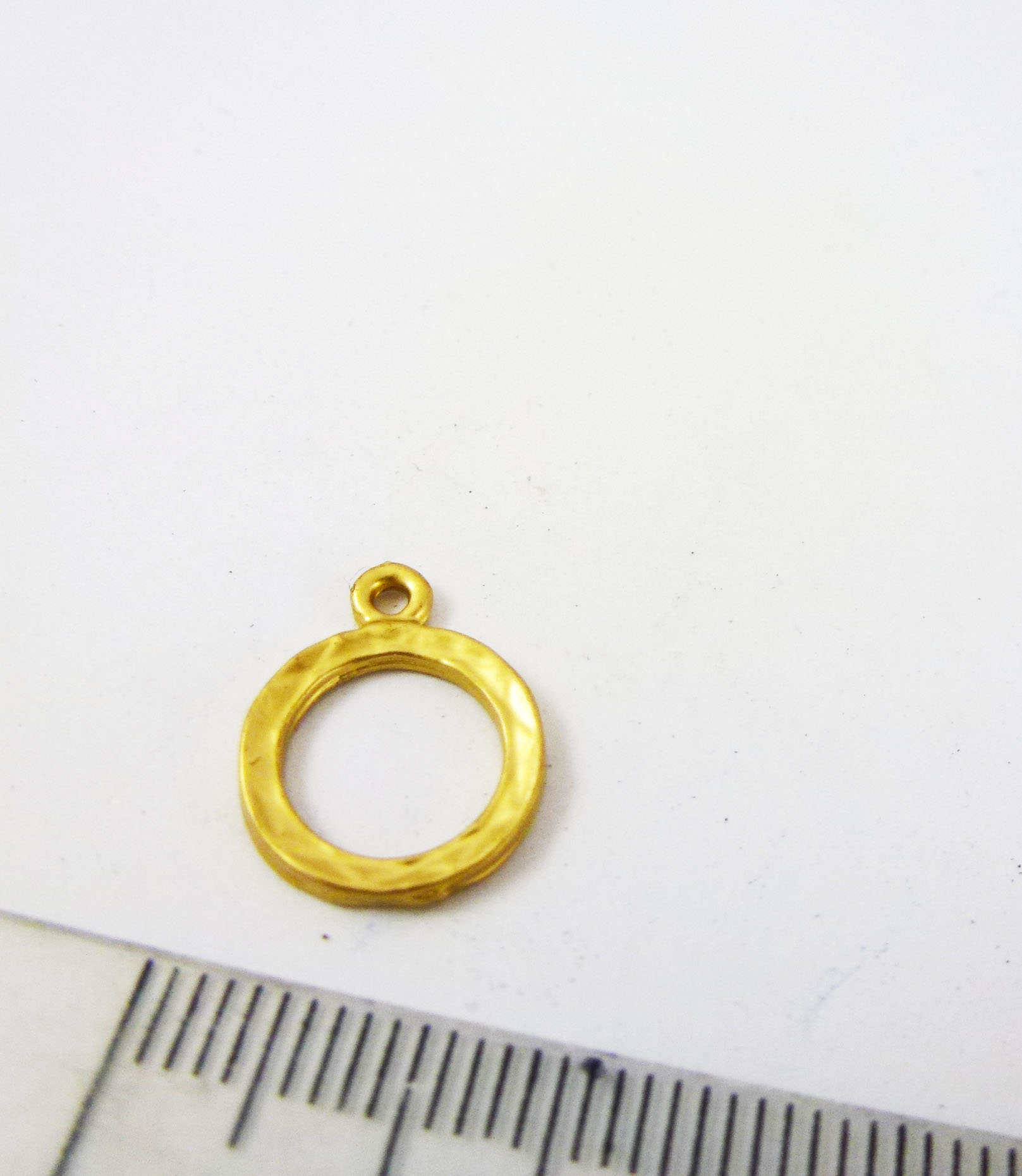 12mm銅鍍霧金單孔刻紋圓圈