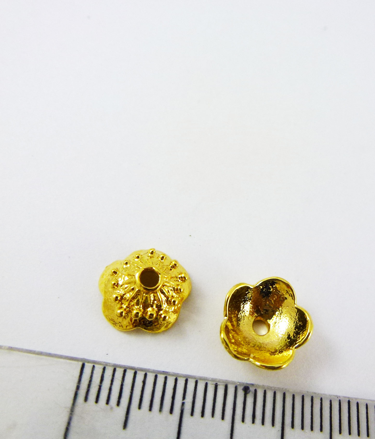 10mm銅鍍金色花蕊五圓瓣帽蓋