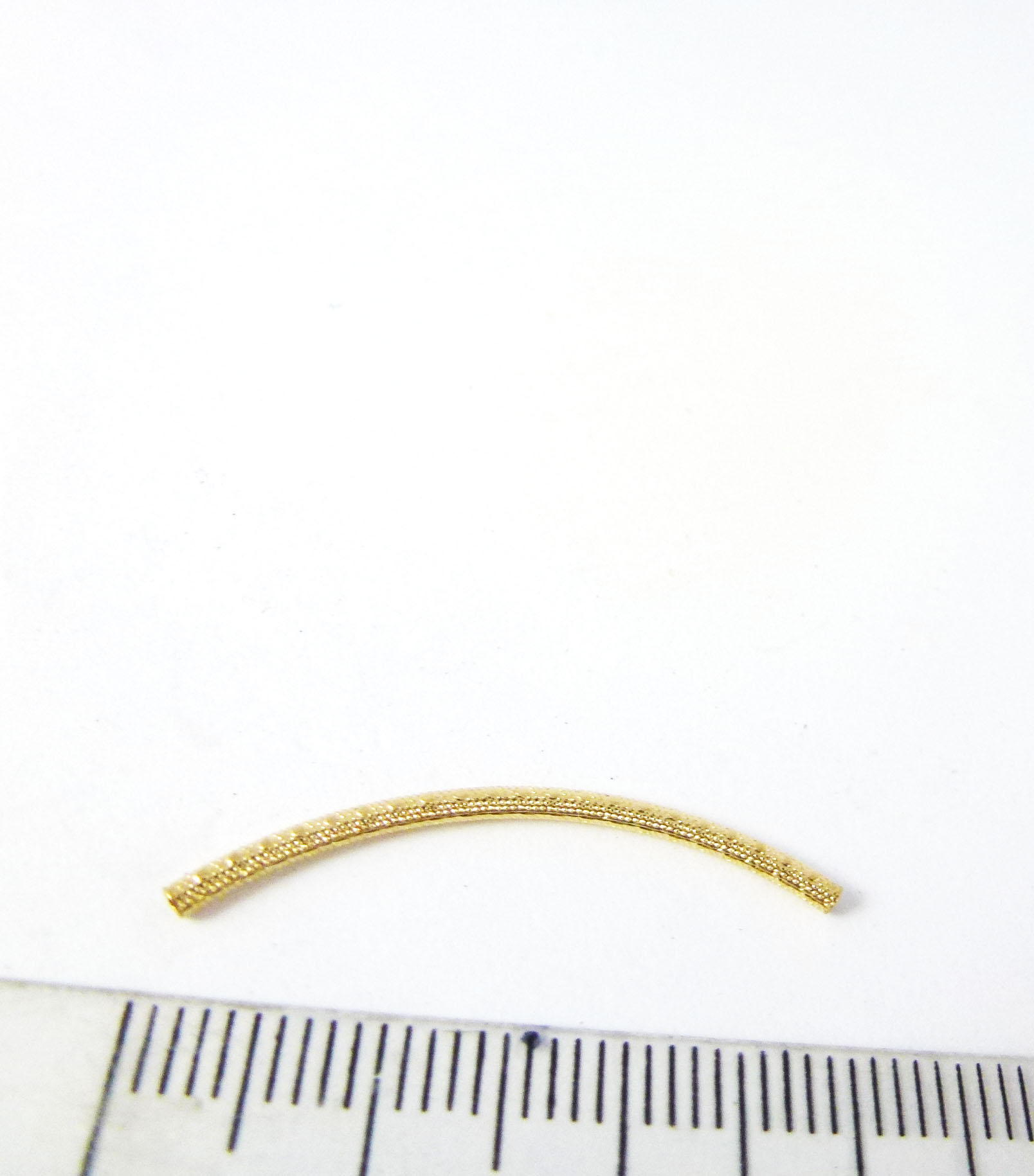 1.5x30mm包14K金點狀彎管