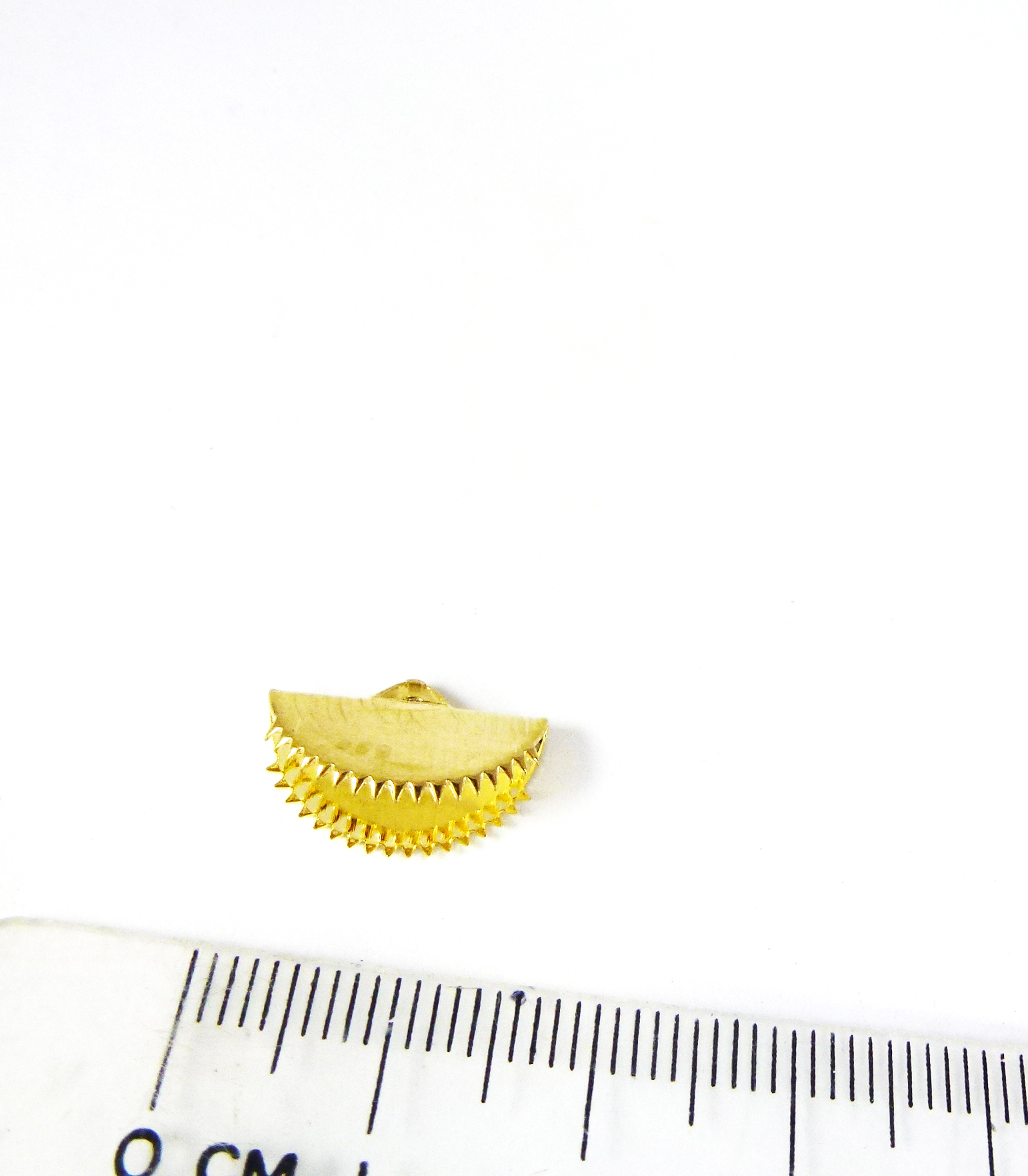 15MM銅鍍金色半圓形扁繩夾片