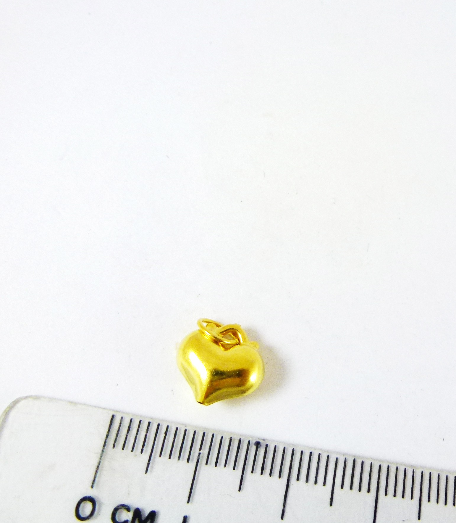 10mm純銀鍍金色愛心