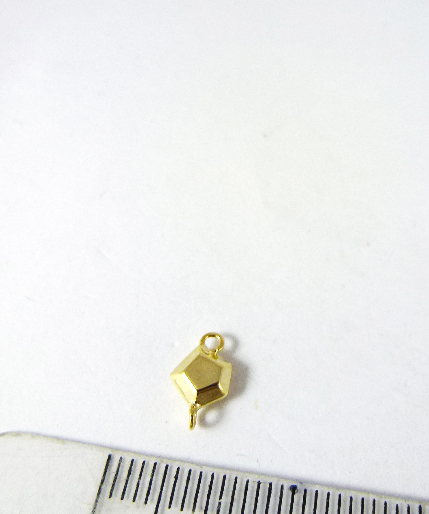5MM銅鍍金色雙孔五邊形