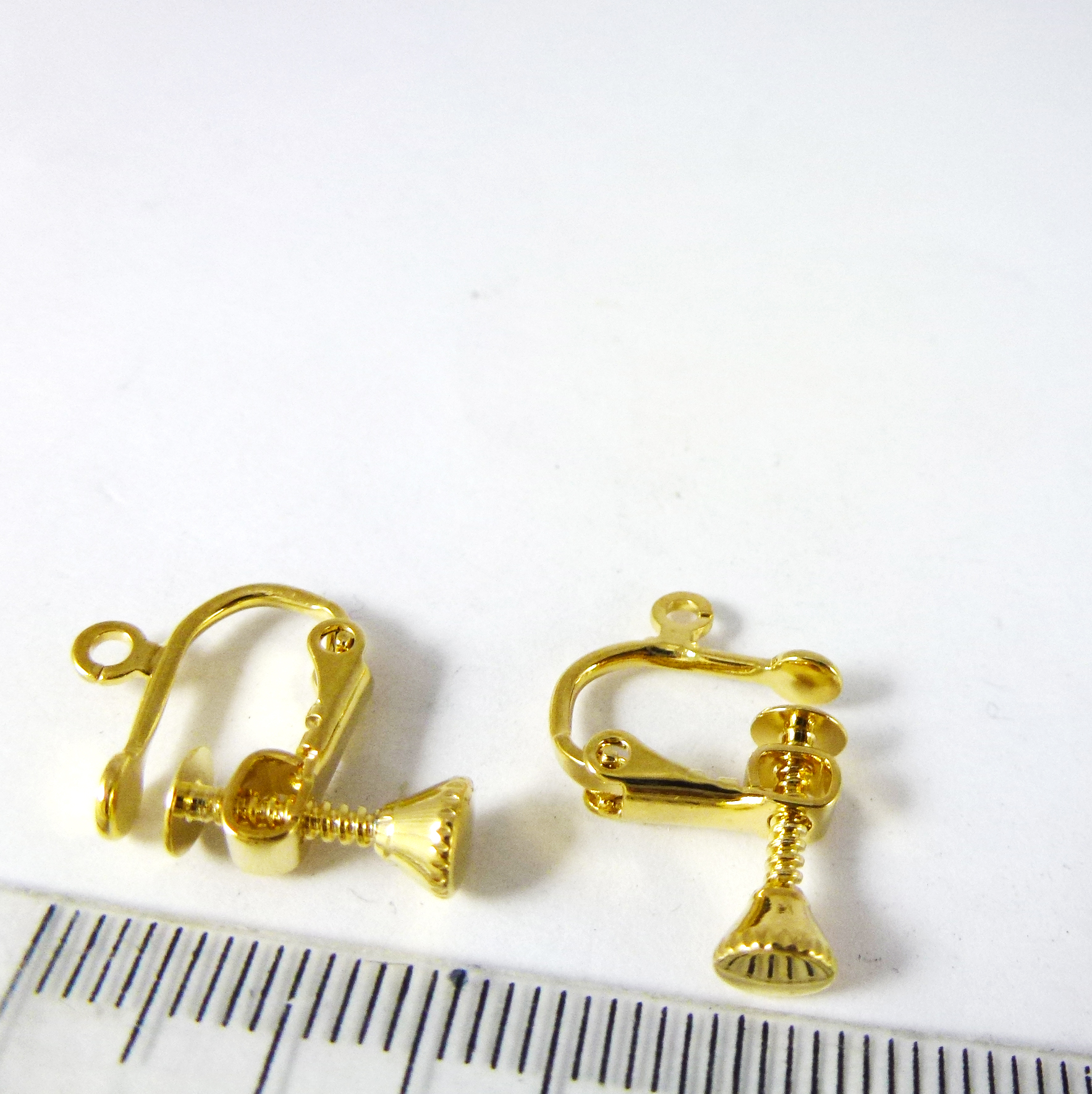 4MM銅鍍金色圓盤耳夾