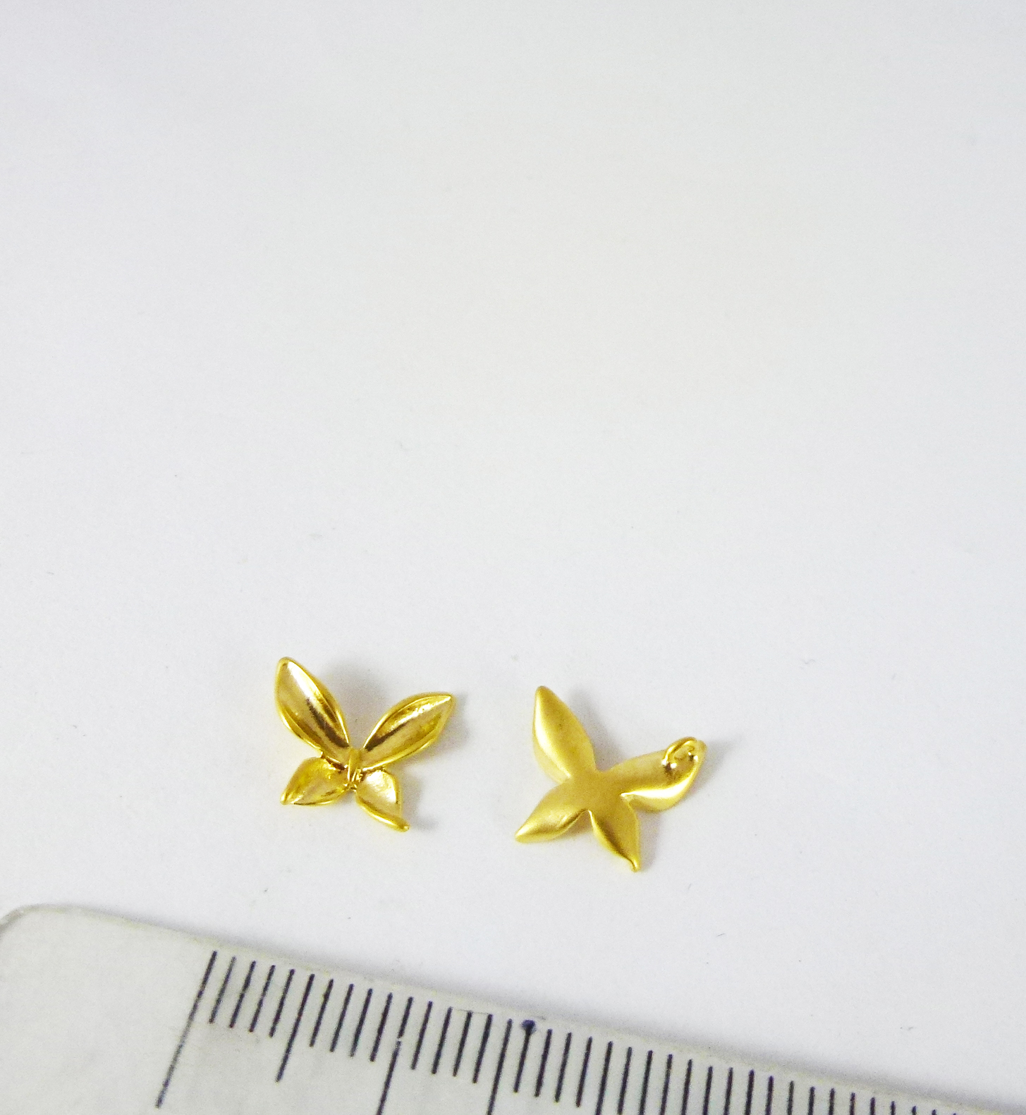 銅鍍霧金單孔蝴蝶葉