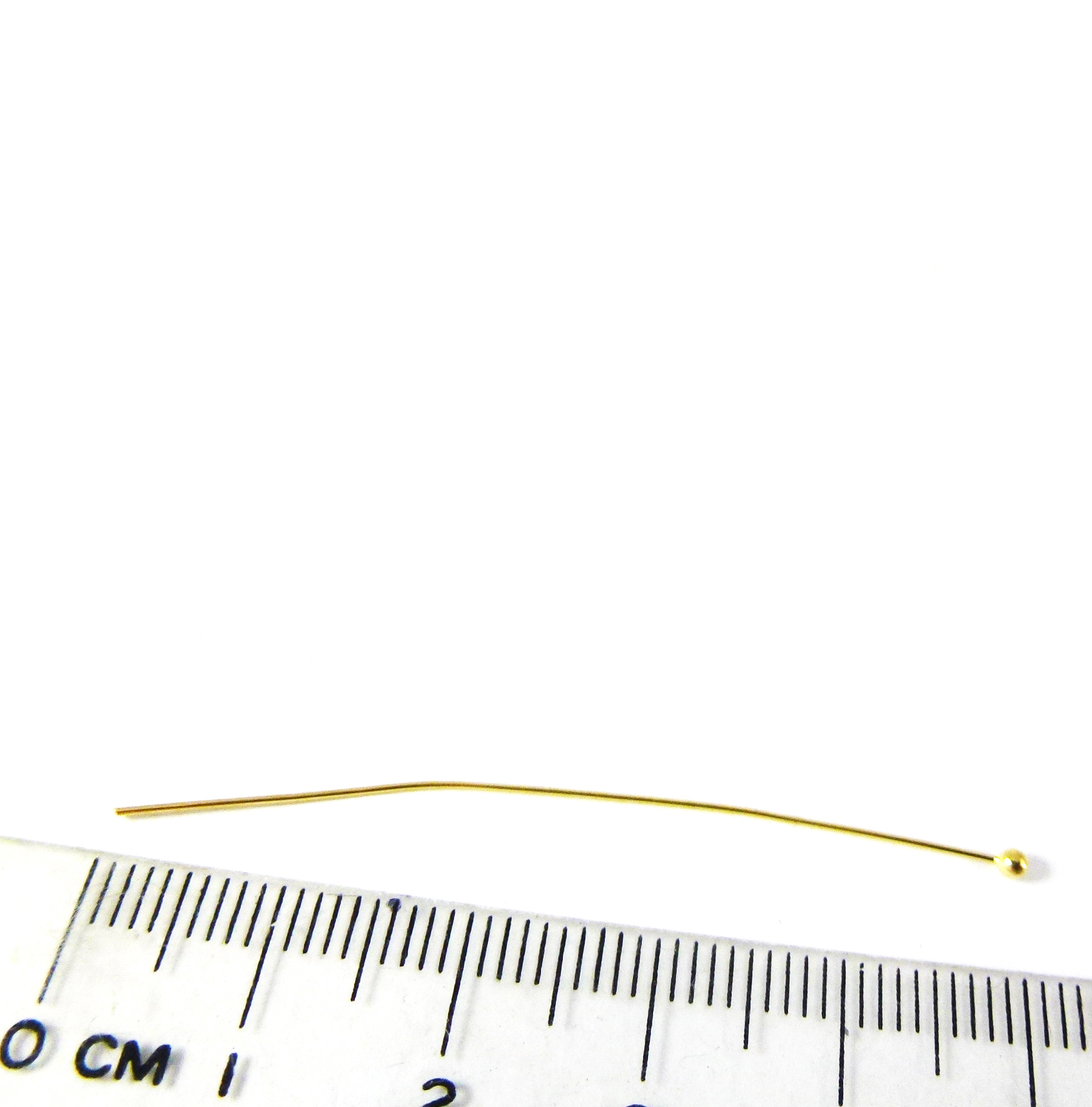 0.5x50mm 銅鍍金色珠針