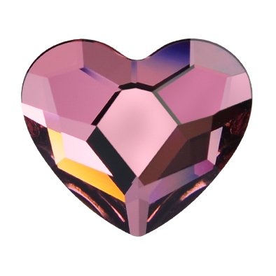 6mm愛心平底鑽-古典粉紅