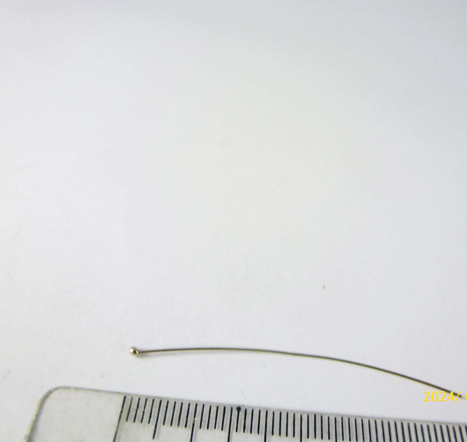 0.5X50mm純銀鍍白K珠針
