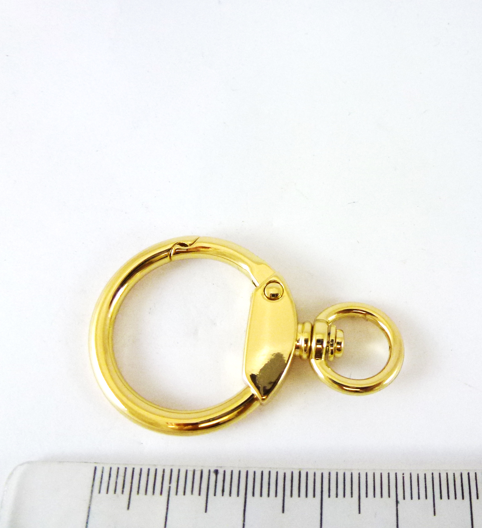 45mm鋅合金鍍金拋光O形鑰匙圈