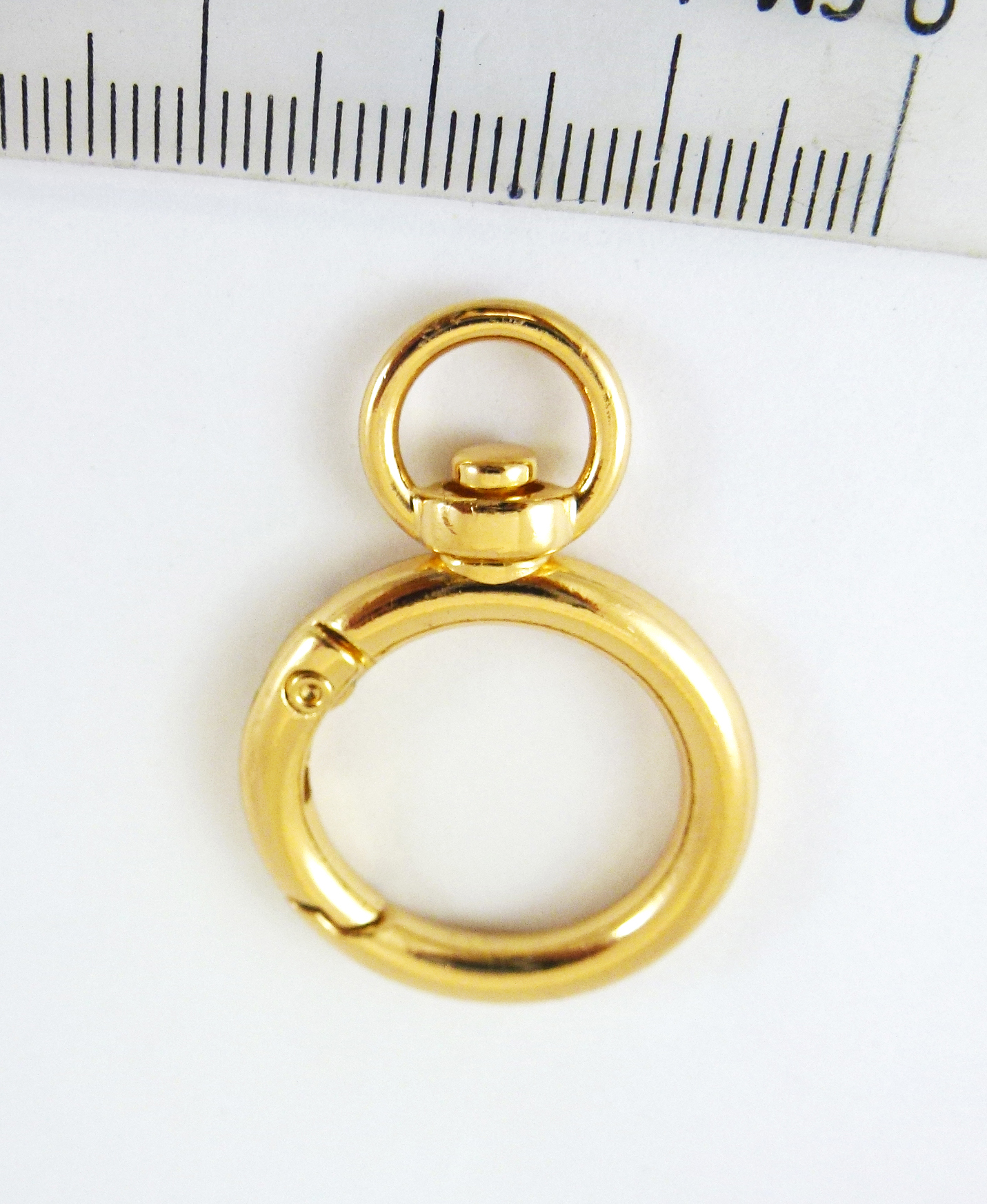 40mm鋅合金鍍金色O形鑰匙圈