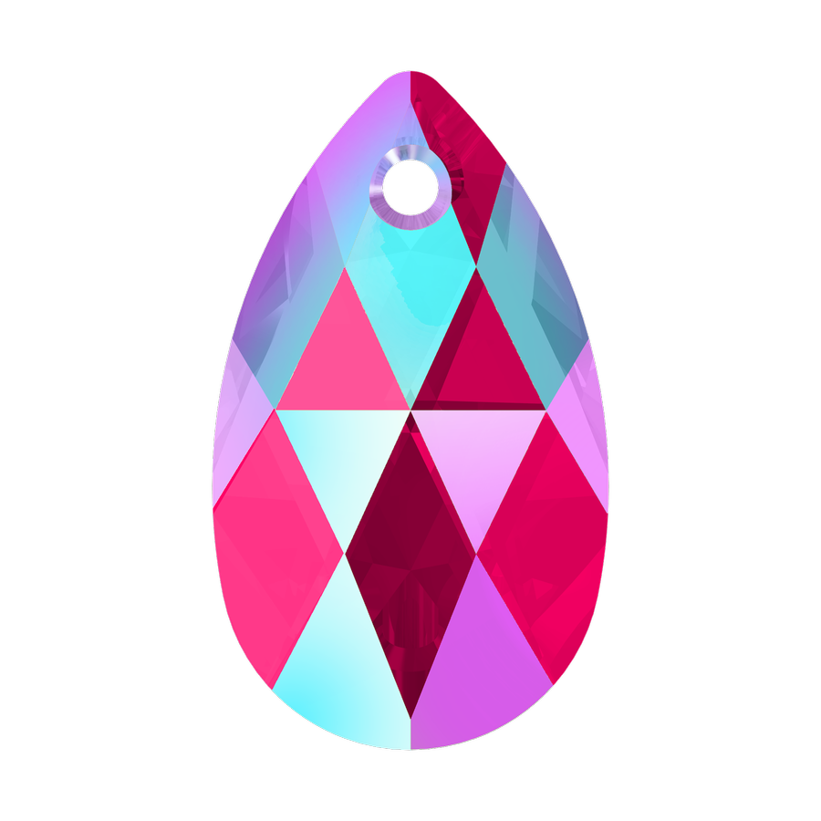 16mm扁水滴-閃爍紅